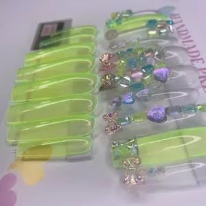 Lime Green See Through You Crystal Set for Women