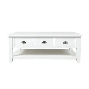 Artisan's Craft Rustic Farmhouse Distressed Solid Wood Coffee Table