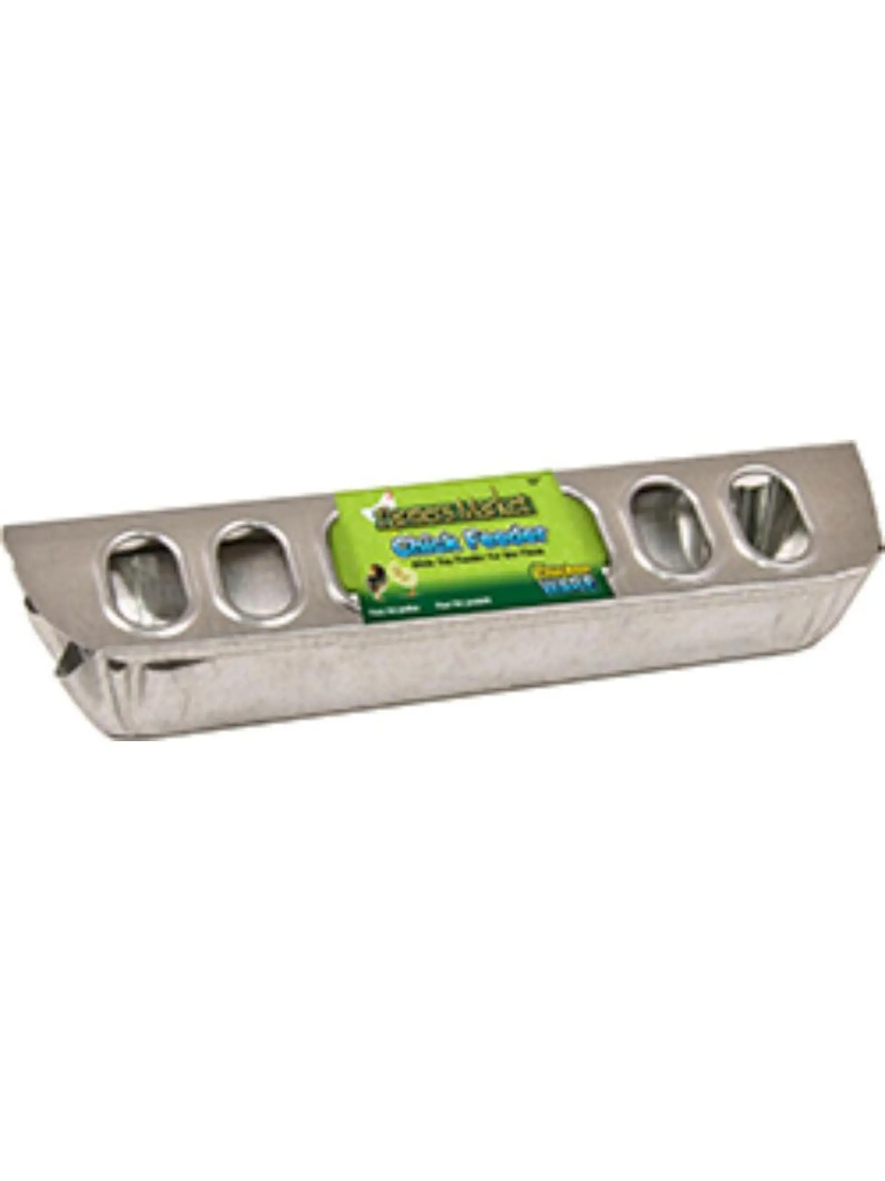 Ware 12059 2-in-1 Slide Top Chick Feeder - Metal - 4 x 12 x 2.5 in.