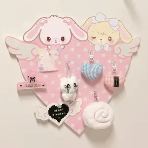 New Cute Cartoon Bunny Felt Decoration Cork Board Wall Photo Message Board Wall Punch-free No Damage The Wall Room Decoration
