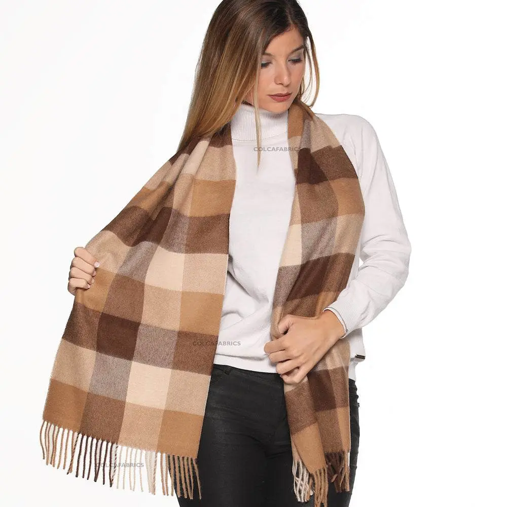 Unisex Chunky Patterned 100% Peruvian Baby Alpaca Scarf - Carefully Woven, Hand-Rolled Fringe, Reversible Warm Winter Accessory for Walking & Winter Sport Practice, 70x12in, Sustainable, Dry Clean Only, Black Wool Head Scarf, Cold Outdoors, 70In X 12In, M