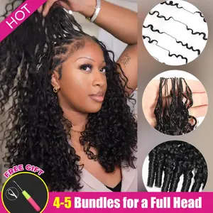 ISEE HAIR Crochet Hair Human Hair Extensions Miracle Knots Pre-Separated 50g/Pack– Knotless Boho Braids, 4-5 Packs for Full Head, Multiple Curly & Wave Textures Protective Hairstyles For Black Women Vacation Hair #Summervibes#ISEECrochetNewArrivals