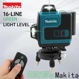 Makita 16 Lines Professional Laser Level Horizontal Vertical Green Automatic 360°Self-Leveling Nivel Building Tools