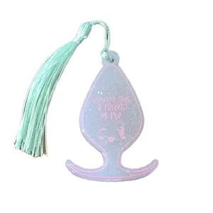 Mr. Plug resin bookmark/keychain/ornament. Glitter design with mint green tassel. "You've got a friend in me"