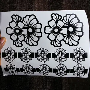 HennaDesign Stickers for Temporary Henna Designs - Easy to Apply & Remove, Elegant Floral Design, Suitable for Adults, Palm & Fingers Flower, Versatile & User-Friendly