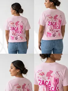 Mexico States Pink Herencia Collection Shirt with Unique Design Elements Unisex Soft Feminine and Strong Pink Shirt for Niñas and Mujeres Check