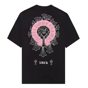 Men's 2026 Spring Refresh Classic Fit T-Shirt Horseshoe Gothic Graphic Print High Street Casual Tee Cotton Breathable Short Sleeve Streetwear Top - Menswear, Fabric