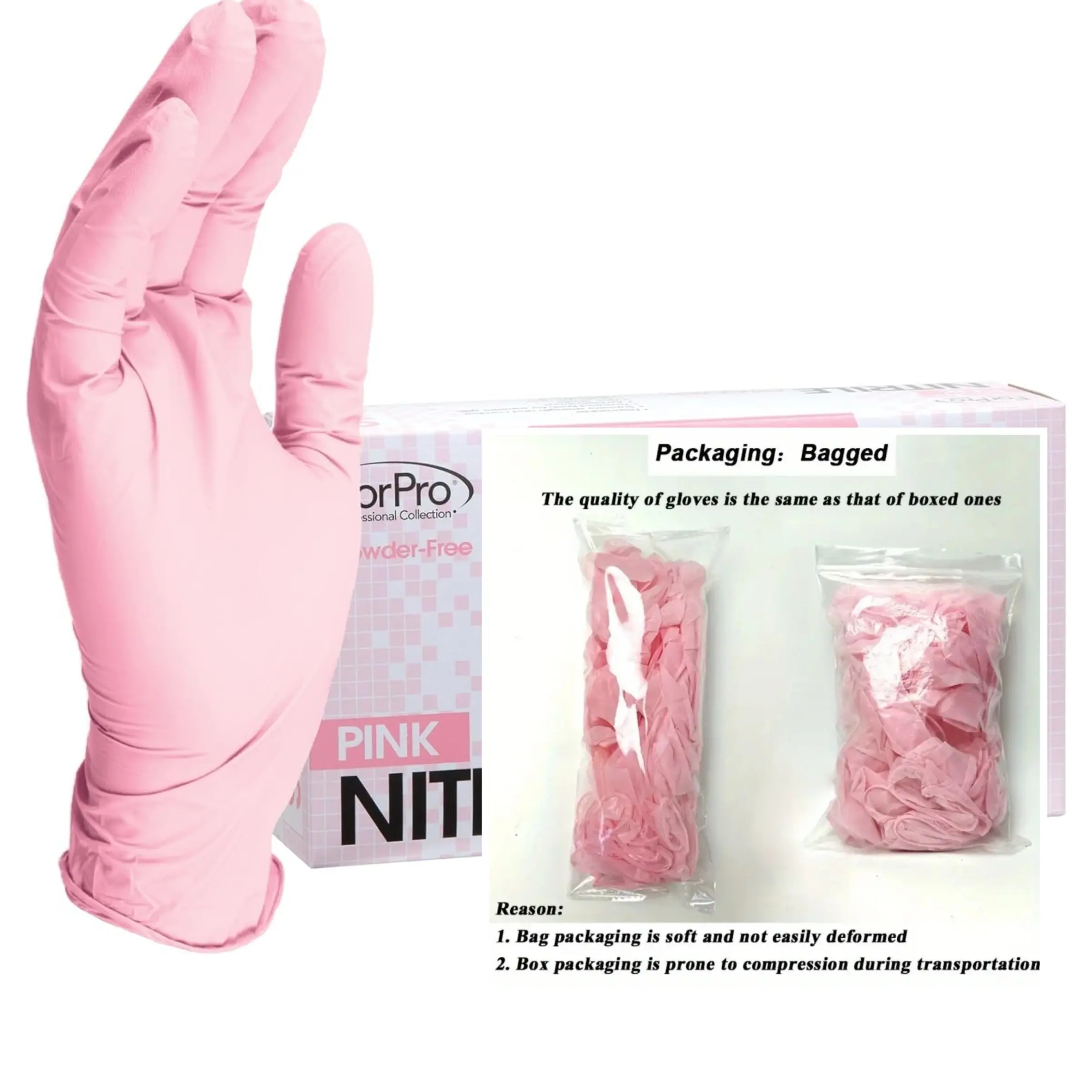 Pink disposable gloves, suitable for home cleaning, tattooing, nail art, painting, tattooing, cat litter box cleaning, pet bathing, ambidextrous, Multi purpose glove, Multipurpose Work Gloves, Work Glove (10PCS, 50PCS, 100PCS) Work Gloves Bulk
