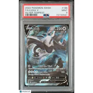 Lugia V #186 Fa Silver Tempest 2022 Pokemon Sword & Shield Silver Tempest PSA 9