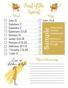 'Fruit of the Spirit' Verse Mapping Plan (Digital)