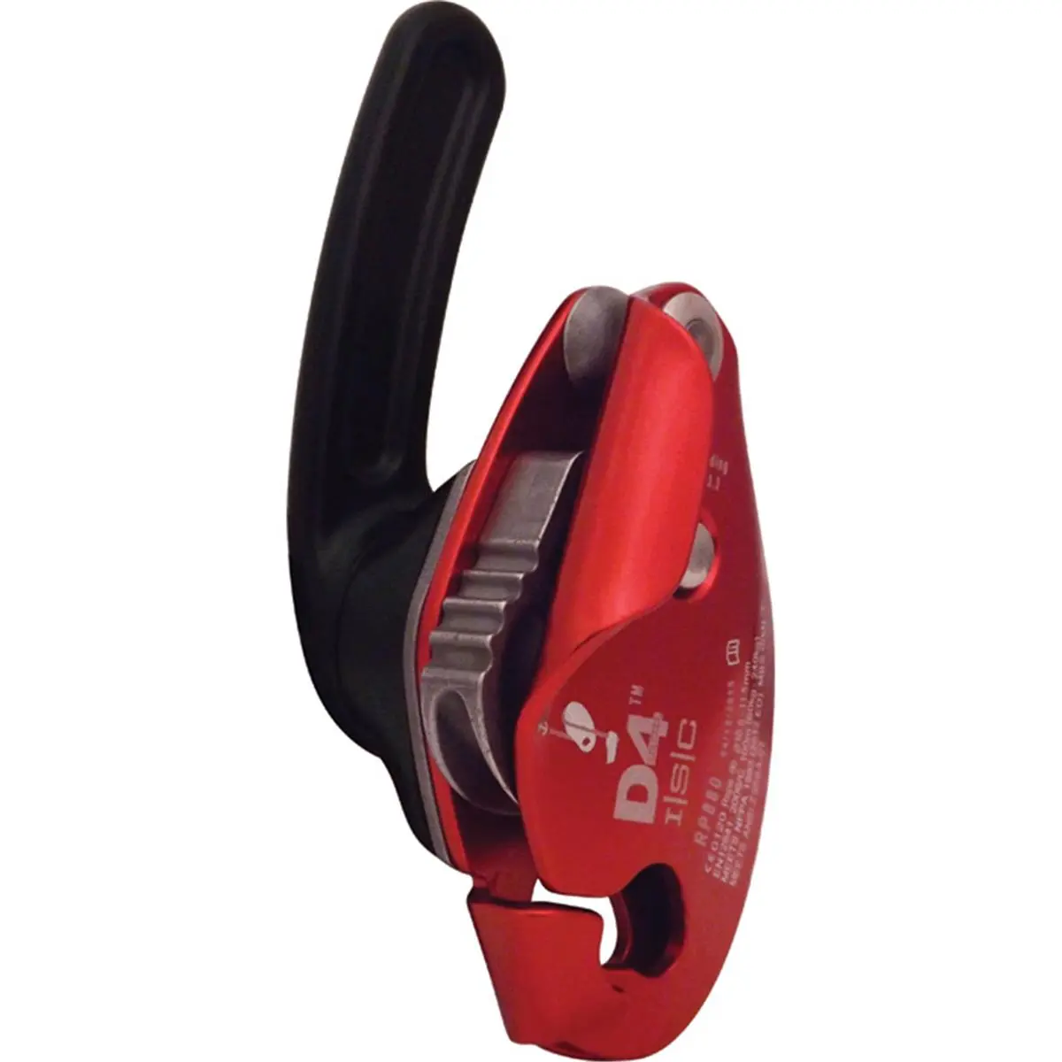 ISC D4 Rescue Descender with Progressive Cam Action, ANSI Certified for Single Rope, Lightweight 655g, 240kg / 551lbs Load Capacity, 240Kg Load Capacity, Cam Action Design