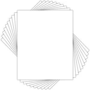 Pack of 10 Uncut 16x20 White Mats Matboards, Acid Free Backing Matt Board for Photos, Frames, DIY Projects