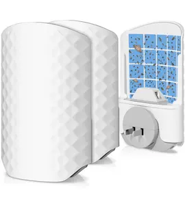 2-Pack UV Plug-In Silent Insect Trap with 8 Refills – Effective for Fruit Flies, Gnats, Moths & Houseflies – Safe, Chemical-Free, Non-Aerosol, Silent Operation