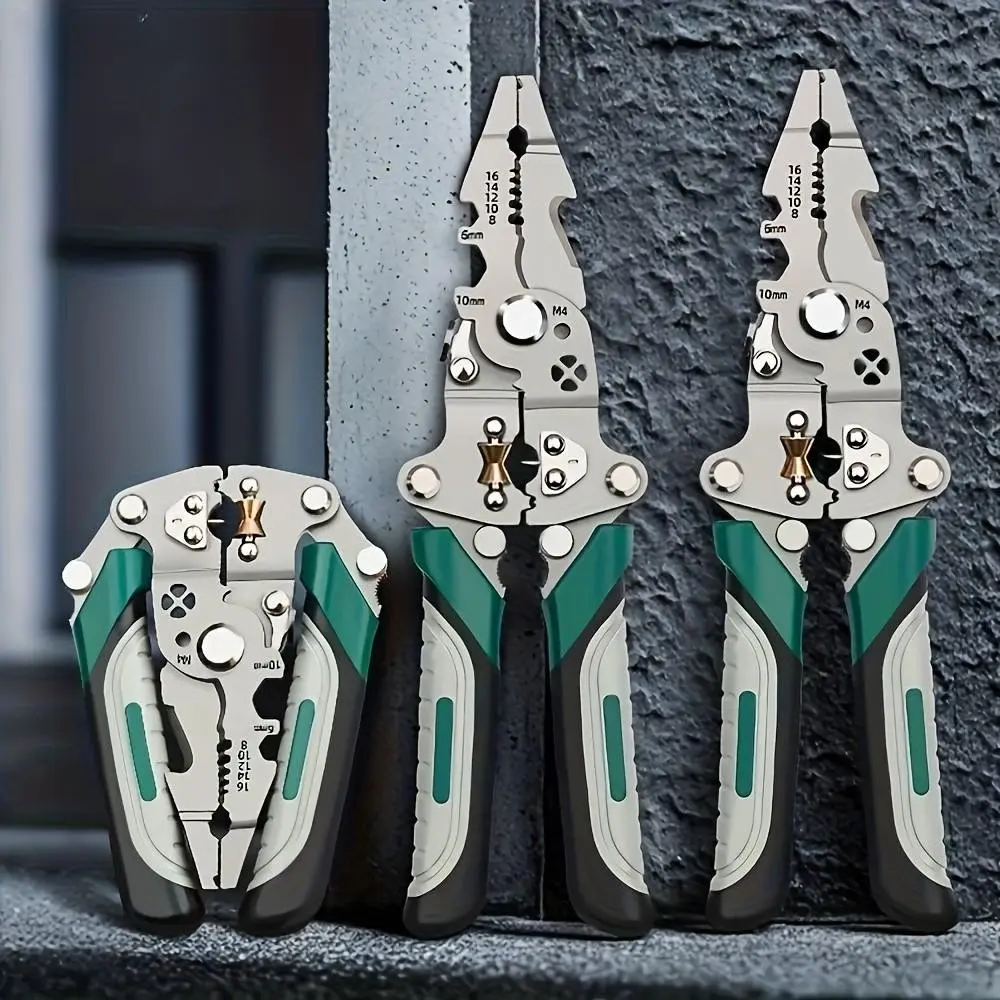 Multifunctional Heavy-Duty Foldable Wire Stripper 2-In-1, DIY Home Compact Design, Integrated Electric Tool, Ergonomic Handle, Durable Manual Tool, DIY Tools, Wire Cutters, Wire Stripping Tool