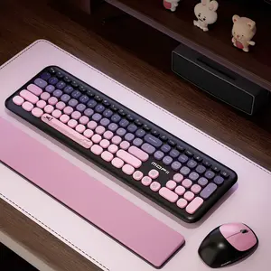 Mofii Wireless Keyboard and Mouse Set, 2.4g Wireless Connection, Wireless Ergonomic Keyboard, Ultra-Thin Full Size Colorful Keyboard and Mouse, Us Qwerty, No Battery Included