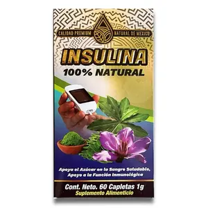 Natural de Mexico Insu Lina Natural 60 Caplets Dietary Supplement, Edible, Fitness, 1g, Natural Ingredient Healthcare Vitamin