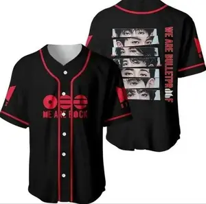 Full Print K-pop Boy Band Baseball Jersey Jersey, We Are Back Baseball Jersey Shirt, Print Baseball Jersey, Sport Jersey for Men and Women, Baseball Jersey Style