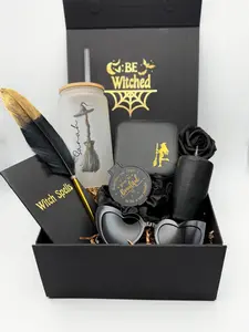 Halloween Gift Box, Boo Basket, Spooky Goth Gift Box, Fall Gift Basket, Care Package for Her Personalized Cup, Fall Vibes Season witch