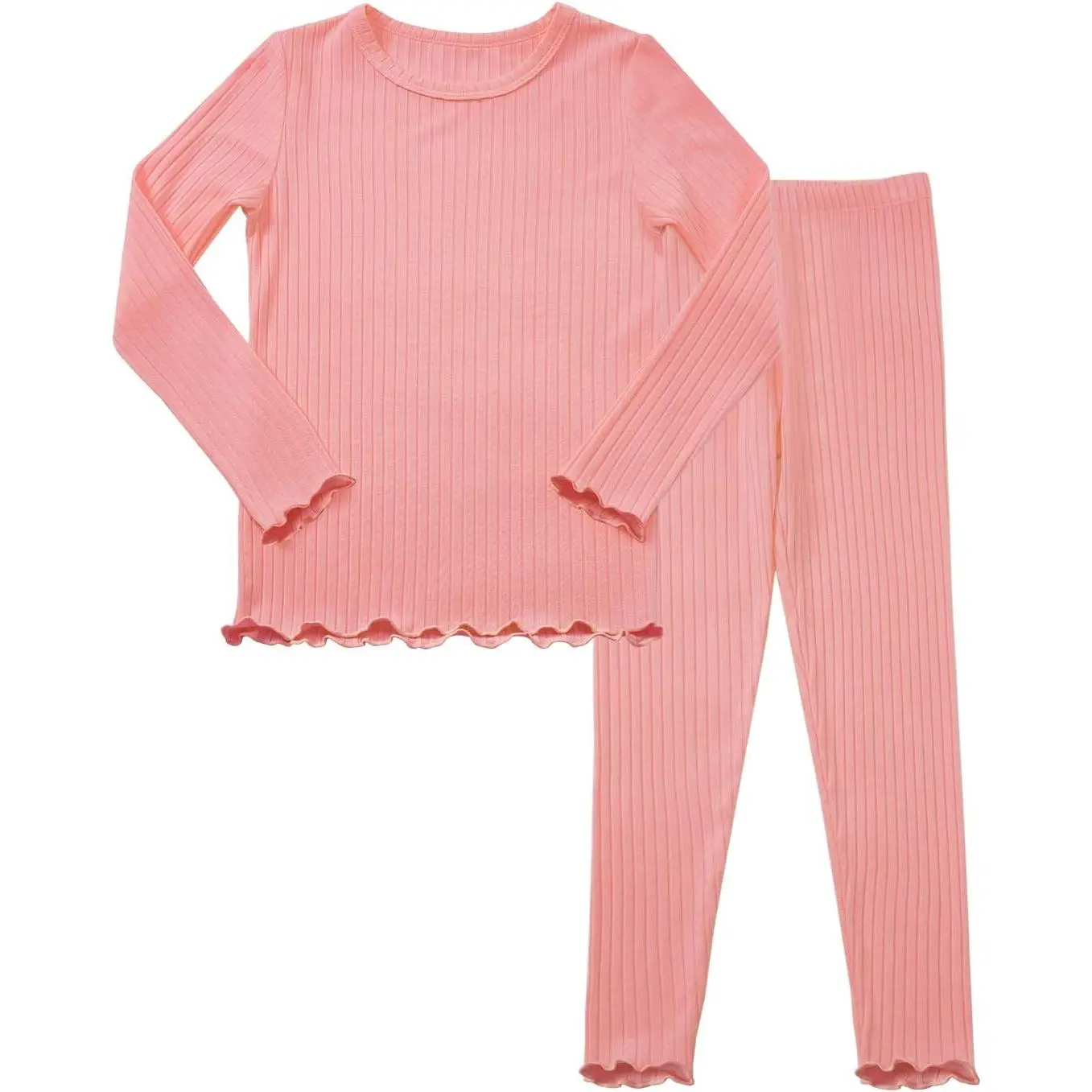 Baby Girls Pajamas Sets 2-8Y Toddler Kids Soft Comfy Modal Tencel Long-Sleeve Snug fit Sleepwear pjs,Christmas gifts,Black Friday Stock Up