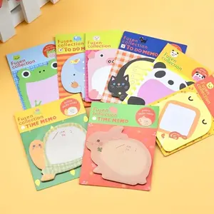 Cartoon Animal Design Sticky Note, 16 Pads Of 320 Sheets Removable Self-stick Note, Novelty Cartoon Sticky Note Pad Set for School and Home