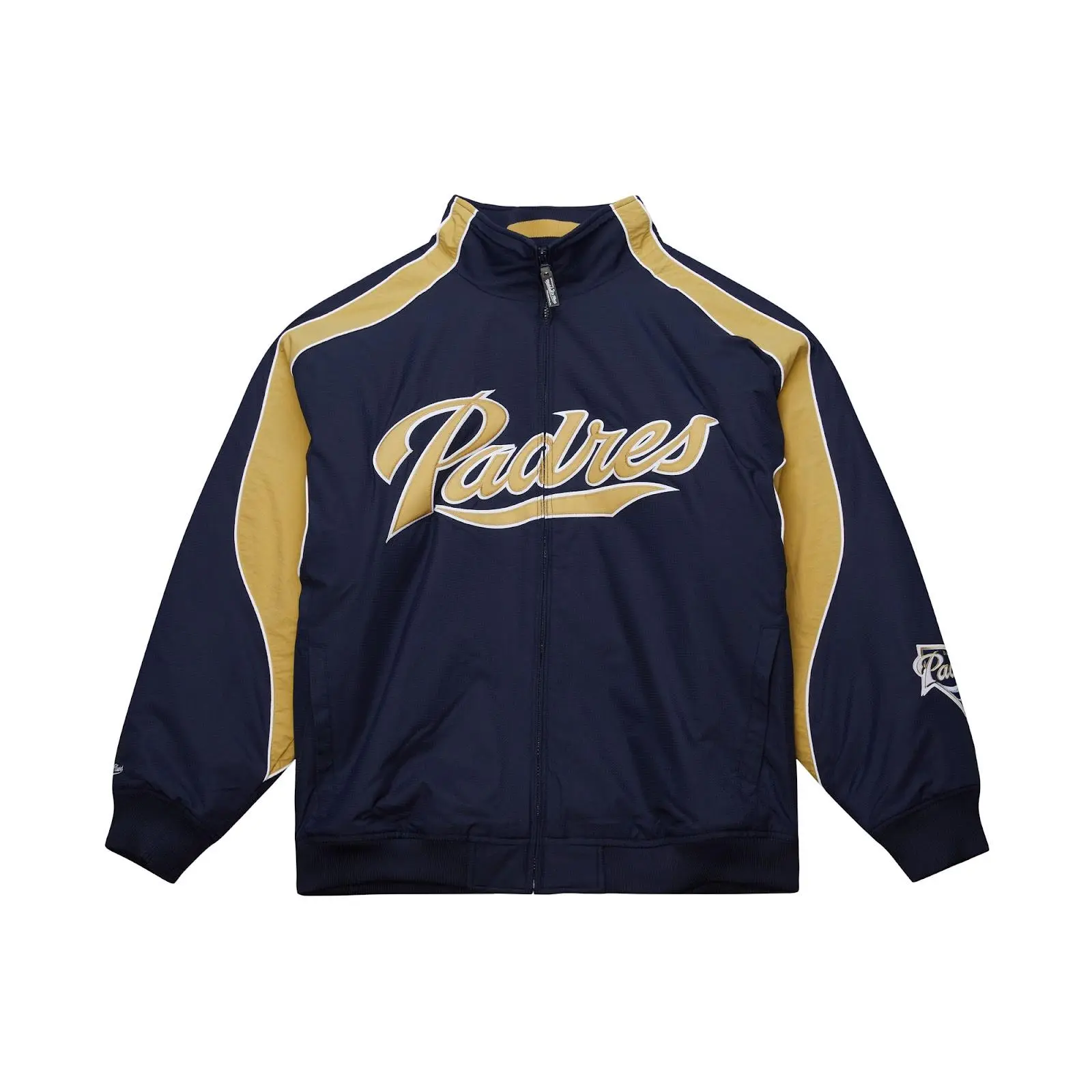 Men's Navy San Diego Padres 2005 Cooperstown Collection Authentic Full-Zip Jacket MLB Throwback Outerwear Vintage Fan Gear Mitchell & Ness