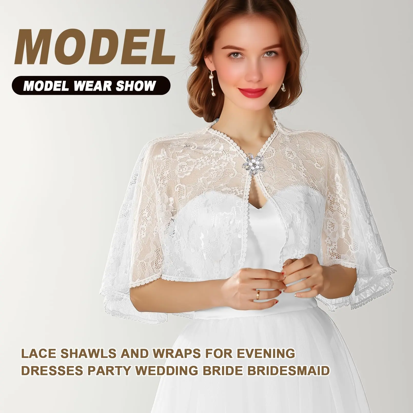 Girl's Lace Bridal Wedding Shawls White Floral Embroidered Shrug Bolero Cape Guest Flower - TikTok Shop Girl's Lace Bridal Wedding Shawls White Floral Embroidered Shrug Bolero Cape Guest Flower - TikTok Shop
