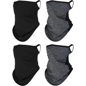 4 count  Gaiter with Ear Loops  Covers Bandana Cloth  Gaiter Mask for Men Women Winter Non Slip Headwear