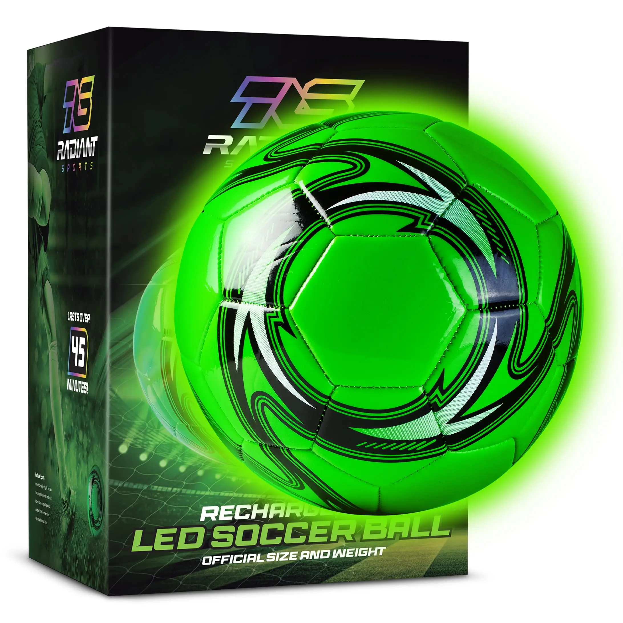 Western Star LED Light Up Soccer Ball - Rechargeable Glow in The Dark Size 4 & Size 5 for Kids - Attractive Durable Designs - Gifts for Boys Ages 8-15