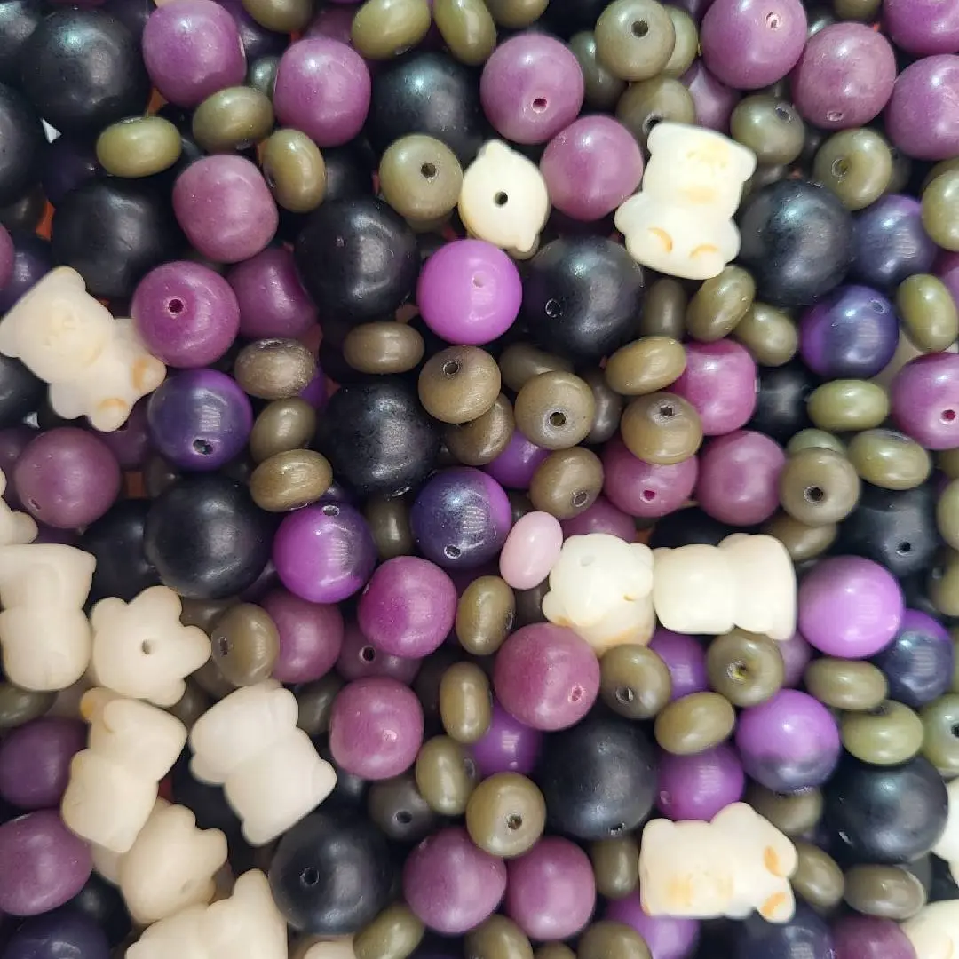 B - Saturday's Bodhi Bead Mix Live Packing Round Seedbeads Beaded Choker Vintage Charm Jewelry US Origin