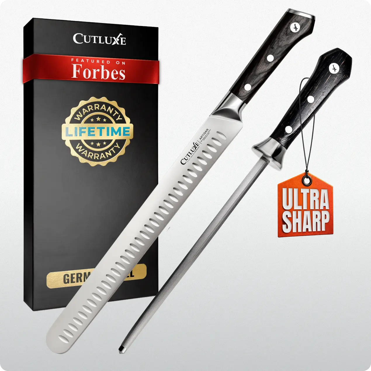 BBQ Knife Carving Set with Honing Rod BBQ Knife Carving Set with Honing Rod