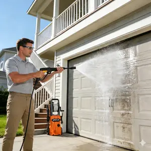 Electric Pressure Washer, High Pressure Portable Power Washer - Electric Washer With Upgraded Soap Tank, High Pressure Cleaning Machine with Foam Cannon for Cars/Fences/Driveways/Patios/Home Cleaning