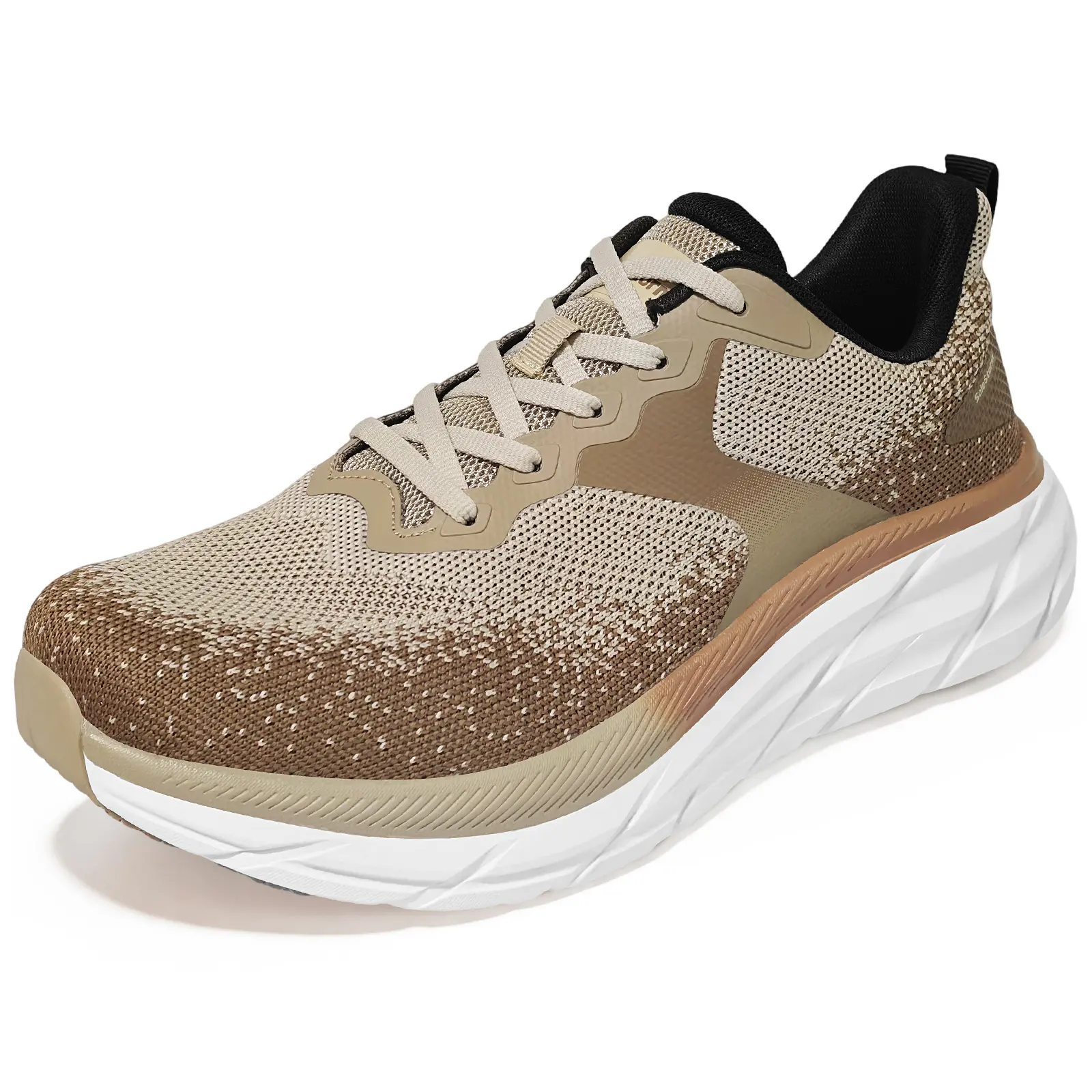 Solestorm Chunky Platform Sneakers for Men & Women - 57% High Rebound EVA Midsole Running Walking Shoes | Hands-Free Step-In Design | Flyknit Breathable Athletic Trainers with Anti-Torsion Stability Plate & Non-Slip Geometric Sole