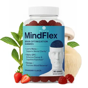 6-in-1 Formula MindFlex Focus Gummies for Daily Focus & Mental Clarity - Mushroom Wellness Gummies - Clinically Proven Supplement - Cognitive Support