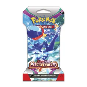 Pokemon Scarlet & Violet SLEEVED Paldea Evolved Booster Pack booster pack