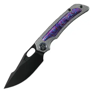 KUNWU Jericho Honeydew Texture Beadblast with Timascus Inlay Satin DLC VANAX