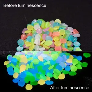 200 Glow-In-The-Dark Pebbles, Colorful Luminous Stones for Aquariums, Gardens & Outdoor Decor, Fish Tank Accessories, Night Light Decoration