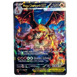 Mega Charizard EX Custom Card | Shattered Glass / Bubble / Starry Holo / Glass Textured