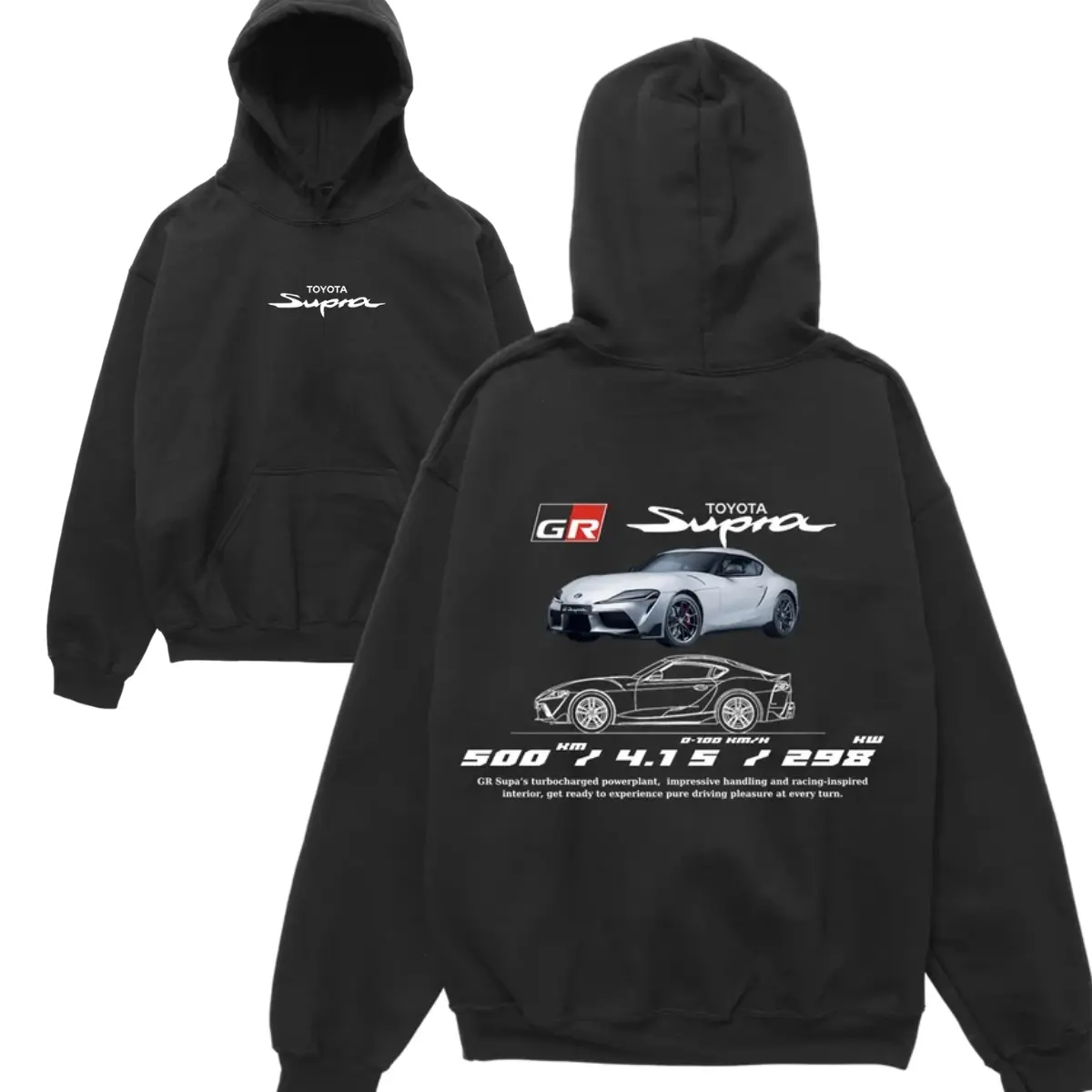 Supra Siyah Hoodie - Sweatshirt - T-shirt, Sport Car Shirt, Supra Siyah T-shirts, Unisex Car Shirts, Gift For Fan, Gift For Him Top Menswear