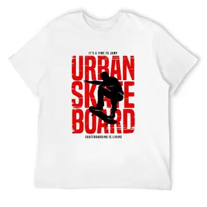 Men's Retro Urban Skateboard Graphic T-Shirt - 180gsm Premium Breathable Elastic Customized Cotton Fabric, Short-Sleeve Crewneck, Bold Red Typography, Streetwear Aesthetic, Deo Merch, Frisco Orange, Anti Grape Clothing, Deborah