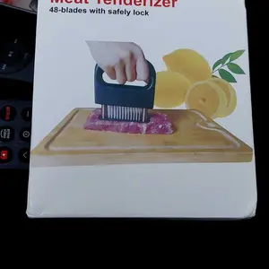 Meat Tenderizer Tool Heavy Duty 48 Stainless Steel Ultra Sharp Needle Blades for Chicken Steak Veal BBQ Kitchen Gadget Kitchenware Cutting Cooking