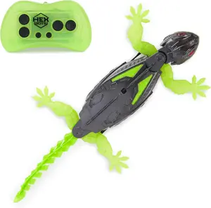 Rechargeable Remote Control Wall Crawler Gecko Climbing Toy Set - Includes Large-Scale F4U Plane, Electric Floating Walking Car, LED Lights, 3D Stunts, Autonomous Robot - Kids' 4+ Toys, Christmas/Birthday Gifts