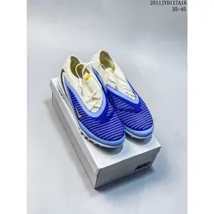 Blue and white Phantom 6 Academy fashionable, durable, non-slip, comfortable, trendy, retro, lightweight training and sports soccer  Football  shoes