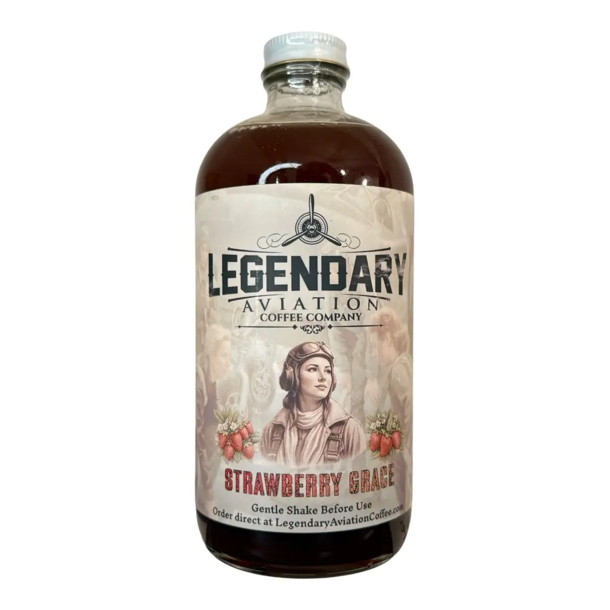 Strawberry Grace Simple Syrup | Exclusively for Legendary Aviation Coffee