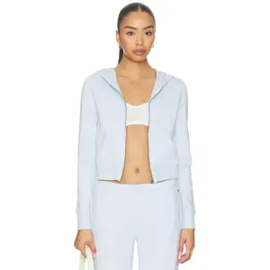 Vuori Halo Mini Fz Hoodie in Soft Sky Heather