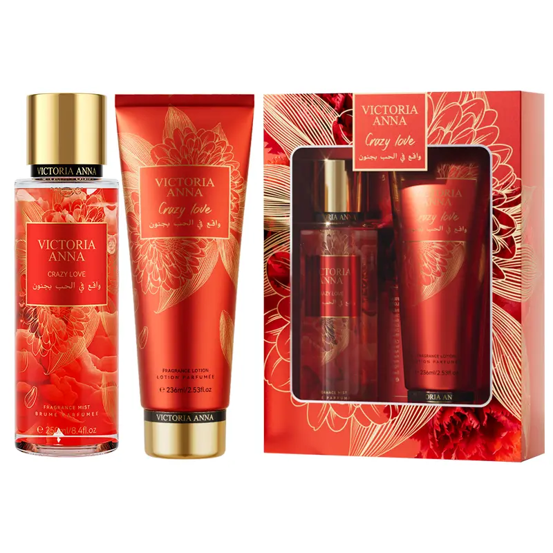 Victoria Anna Unisex Birthday Fragrance Care Multi-Pack - Body Mist+Lotion, EDP with Ambrette Almond, Freesia Tonic Flower, Vanilla Musk, Tuberose Tonka Bean Scents, Long-Lasting, Moisturizing, Fresh Fruity, Ideal for Party Wear Fashionistas, Youth, 24 Mo
