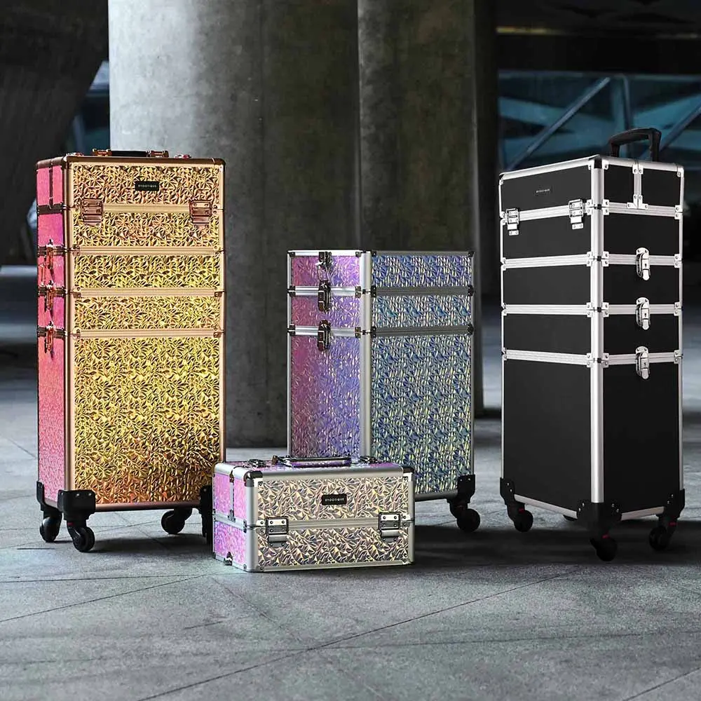 Byootique 4 in 1 Rolling Makeup Case Aluminum Keylock Byootique 4 in 1 Rolling Makeup Case Aluminum Keylock