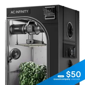 AI Grow Tent System 2x2, Integrated Controls with Dynamic AI, 1-Plant Kit