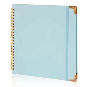 Scrapbook 80 Pages, Scrapbooking Supplies 8 x 8 In, Scrapbook Album Suitable for Album Memory Book Wedding, Anniversary Family, DIY Craft Projects (Blue)