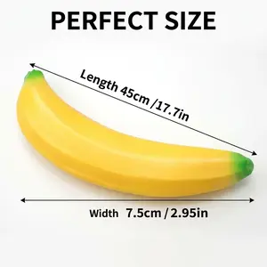 Banana Squishy, 2026 New Jumbo Banana Squishy, 18'' Soft Slow-Rising High-Elastic Stretchable Realistic Giant Fruit Squishies for Stress Relief
