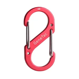No. 2 S-shaped aluminum alloy two-way steel wire spring 8-character hanging buckle 8-character hook mountaineering buckle